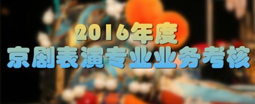 男人桶美女的黄色网站国家京剧院2016年度京剧表演专业业务考...